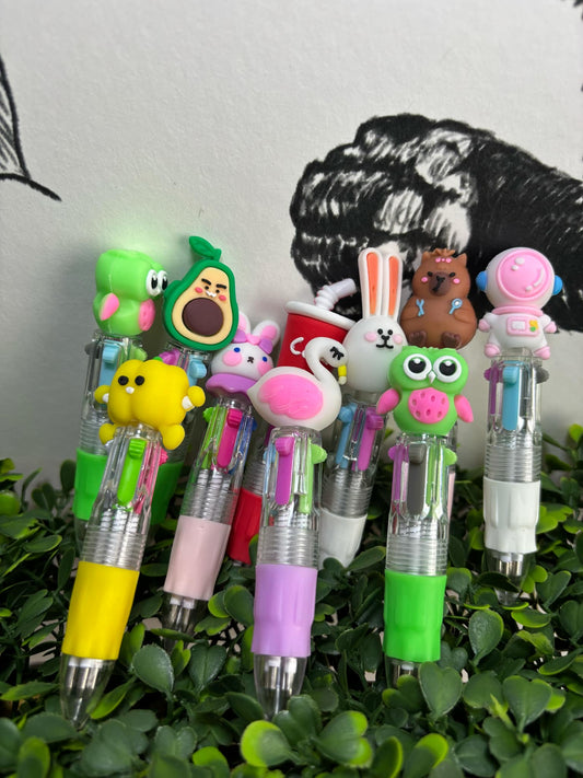 Mini stylo à bille animaux